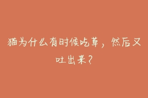 猫为什么有时候吃草，然后又吐出来？