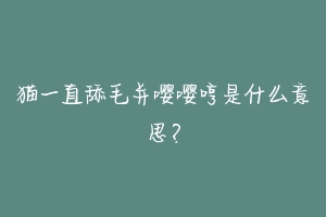 猫一直舔毛并嘤嘤哼是什么意思?