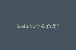 lamlicka什么档次?