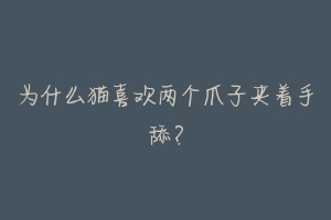 为什么猫喜欢两个爪子夹着手舔?