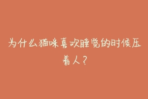 为什么猫咪喜欢睡觉的时候压着人？