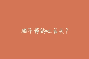 猫不停的吐舌头?