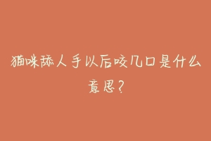 猫咪舔人手以后咬几口是什么意思?