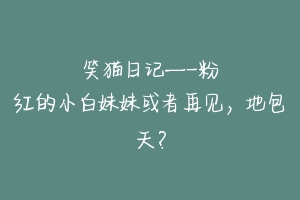 笑猫日记—-粉红的小白妹妹或者再见,地包天?
