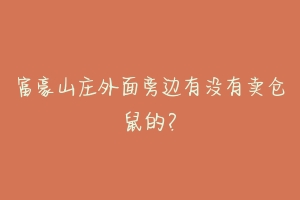 富豪山庄外面旁边有没有卖仓鼠的?