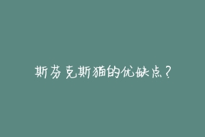 斯芬克斯猫的优缺点?-动物百科