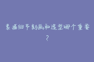 素描细节刻画和造型哪个重要?-动物百科