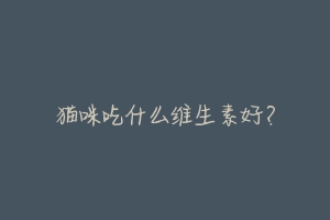 猫咪吃什么维生素好?-动物百科