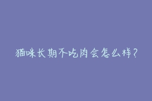 猫咪长期不吃肉会怎么样?-动物百科