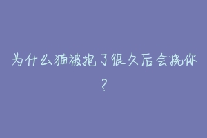 为什么猫被抱了很久后会挠你?-动物百科