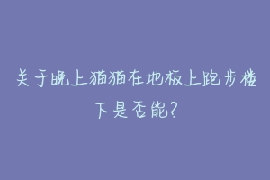关于晚上猫猫在地板上跑步楼下是否能?-动物百科