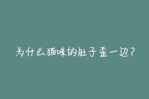 为什么猫咪的肚子歪一边?-动物百科