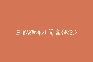 三能猫咪吐司盒做法?