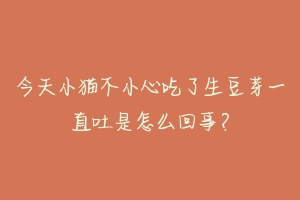 今天小猫不小心吃了生豆芽一直吐是怎么回事?