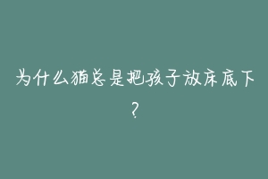 为什么猫总是把孩子放床底下?