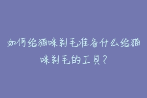 如何给猫咪剃毛准备什么给猫咪剃毛的工具？