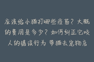 应该给小猫打哪些疫苗?大概的费用是多少?如何纠正它咬人的错误行为 带猫去宠物店打疫苗是什么疫苗-动物百科