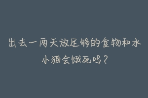 出去一两天放足够的食物和水小猫会饿死吗?-动物百科