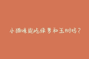 小猫咪能吃绿萝和玉树吗?-动物百科