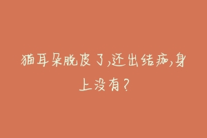 猫耳朵脱皮了,还出结痂,身上没有？-动物百科