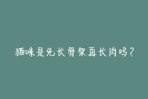猫咪是先长骨架再长肉吗?-动物百科