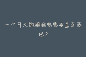 一个月大的猫睡觉需要盖东西吗?-动物百科