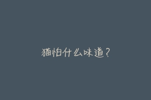 猫怕什么味道?-动物百科