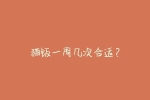 猫饭一周几次合适？-动物百科
