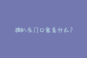 猫趴在门口寓意什么?-动物百科