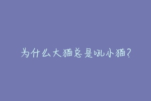 为什么大猫总是吼小猫?-动物百科