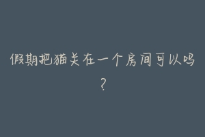 假期把猫关在一个房间可以吗?-动物百科