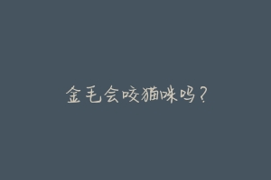 金毛会咬猫咪吗?-动物百科