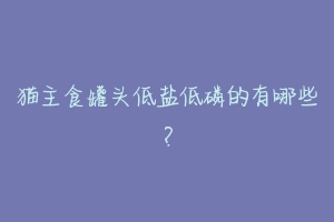 猫主食罐头低盐低磷的有哪些?-动物百科
