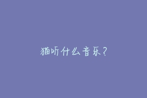 猫听什么音乐?-动物百科