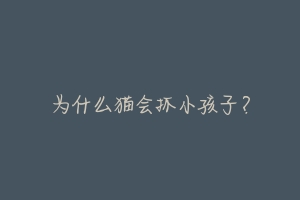 为什么猫会抓小孩子?-动物百科