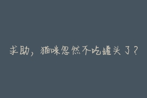 求助,猫咪忽然不吃罐头了?-动物百科
