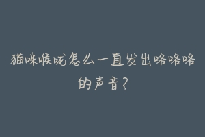 猫咪喉咙怎么一直发出咯咯咯的声音?-动物百科