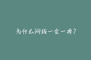 为什么网线一会一掉?-动物百科