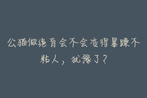公猫做绝育会不会变得暴躁不粘人,犹豫了?-动物百科