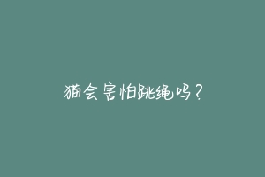 猫会害怕跳绳吗?-动物百科