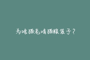 为啥猫老啃猫粮袋子?-动物百科