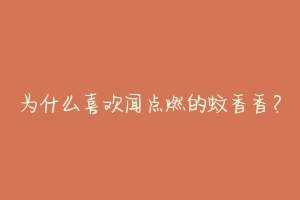 为什么喜欢闻点燃的蚊香香?-动物百科