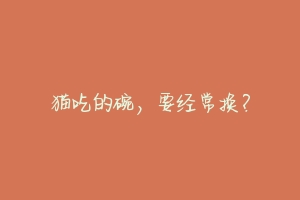 猫吃的碗,要经常换?-动物百科