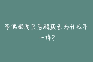 布偶猫两只后腿颜色为什么不一样?-动物百科