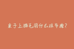 桌子上猫毛用什么抹布擦?-动物百科