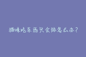 猫咪吃东西只会舔怎么办?-动物百科