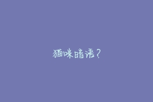 猫咪暗语?-动物百科