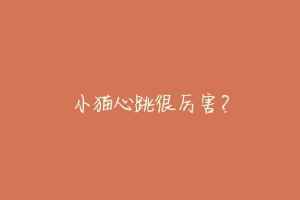 小猫心跳很厉害?-动物百科