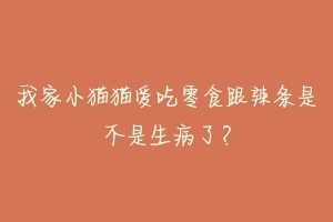 我家小猫猫爱吃零食跟辣条是不是生病了?-动物百科
