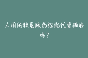 人用的赖氨酸药粉能代替猫胺吗？-动物百科